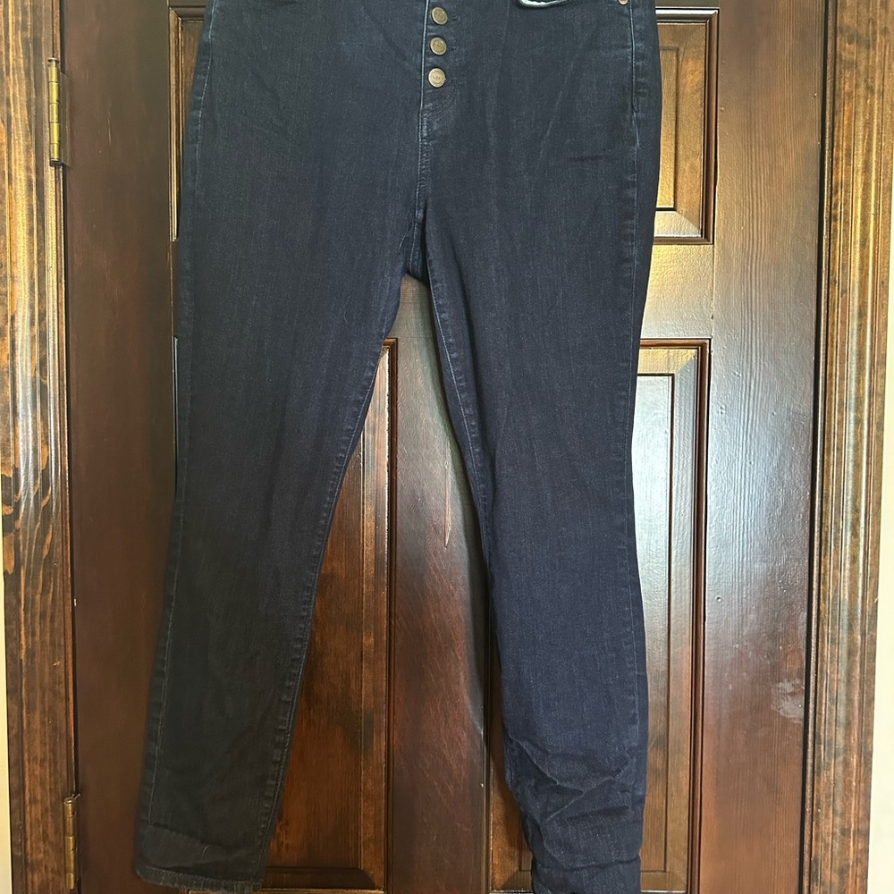 LOFT High Rise Dark Indigo Jeans